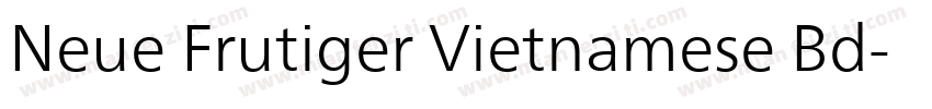 Neue Frutiger Vietnamese Bd字体转换